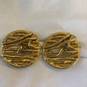 Clara Studio Inc Abstract Vintage Clip Earrings